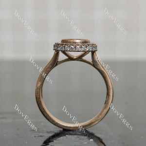 DovEggs pave halo engagement ring semi-mount only(Exclusively to DovEggs Stones)