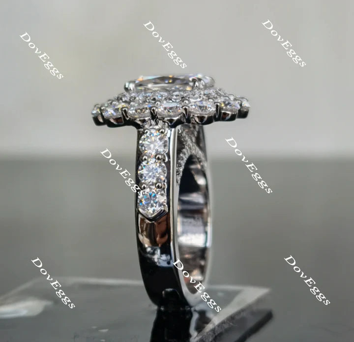 DovEggs double halo engagement ring semi-mount only(Exclusively to DovEggs Stones)