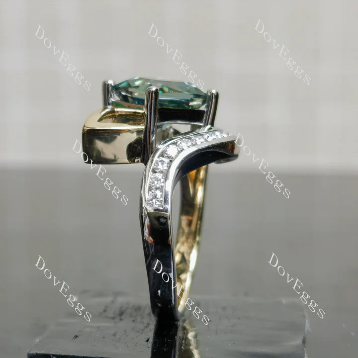 DovEggs art deco pave engagement ring semi-mount only(Exclusively to DovEggs Stones)