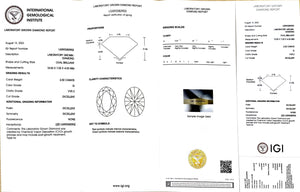 Doveggs 2.02ct Oval G Color VVS2 Clarity Excellent cut lab diamond stone(certified)