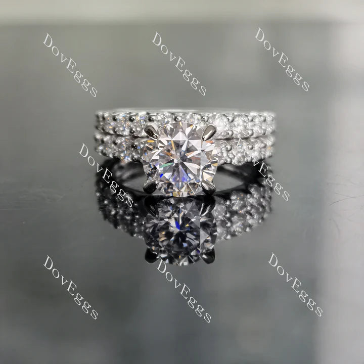 Doveggs pave art deco engagement ring only semi-mount only(Exclusively to DovEggs Stones)