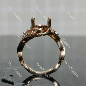 Doveggs floral engagement ring semi-mount only(Exclusively to DovEggs Stones)