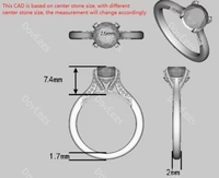 Doveggs vintage engagement ring semi-mount only(Exclusively to DovEggs stones)