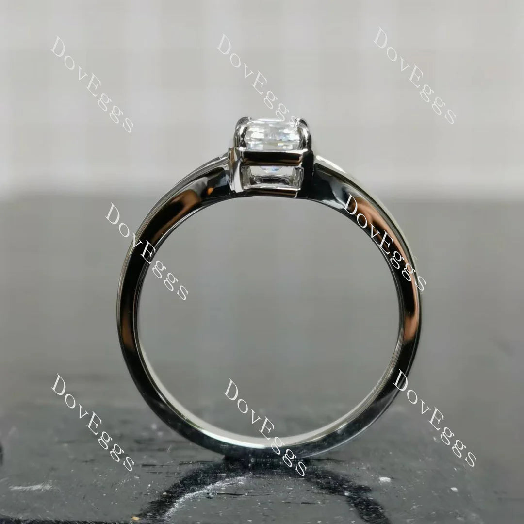 Doveggs solitaire split shanks engagement ring only semi-mount only(Exclusively to DovEggs Stones)