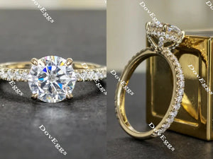 DovEggs pave engagement ring only semi-mount only(Exclusively to DovEggs Stones)