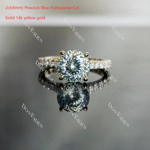 DovEggs half eternity pave engagement ring only semi-mount only(Exclusively to DovEggs Stones)