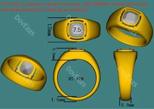 Doveggs solitaire engagement ring semi-mount only(Exclusively to DovEggs Stones)