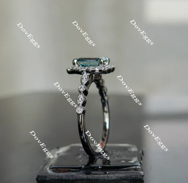 DovEggs art deco halo engagement ring only semi-mount only(Exclusively to DovEggs Stones)