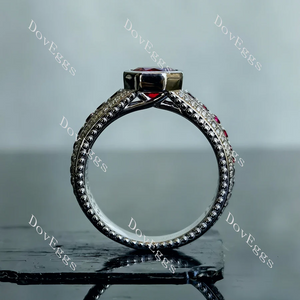 Doveggs bezel channel set pave engagement ring semi-mount only(Exclusively to DovEggs stones)