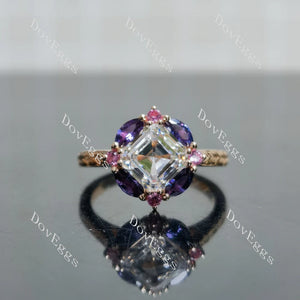 Doveggs halo carved vintage engagement ring semi-mount only(Exclusively to DovEggs Stones)