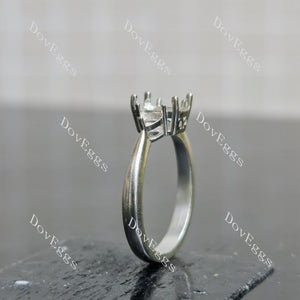 Doveggs three-stone engagement ring semi-mount only(Exclusively to DovEggs Stones)