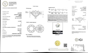 Doveggs 1.24ct round H color SI1 Clarity Excellent cut lab diamond stone(certified)