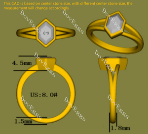 Doveggs solitaire engagement ring semi-mount only(Exclusively to DovEggs Stones)