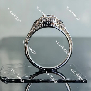 Doveggs side stones engagement ring semi-mount only(Exclusively to DovEggs Stones)