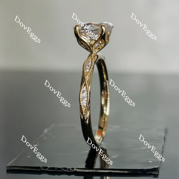 DovEggs floral engagement ring semi-mount only(Exclusively to DovEggs Stones)