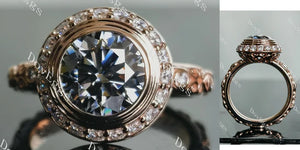 Doveggs art deco vintage engagement ring semi-mount only(Exclusively to DovEggs Stones)