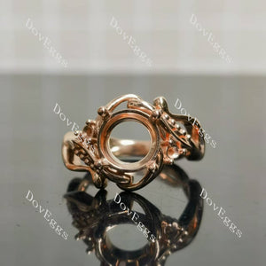 Doveggs floral engagement ring semi-mount only(Exclusively to DovEggs Stones)