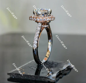 The Aloha Presley half eternity pave engagement ring only semi-mount only(Exclusively to DovEggs Stones)