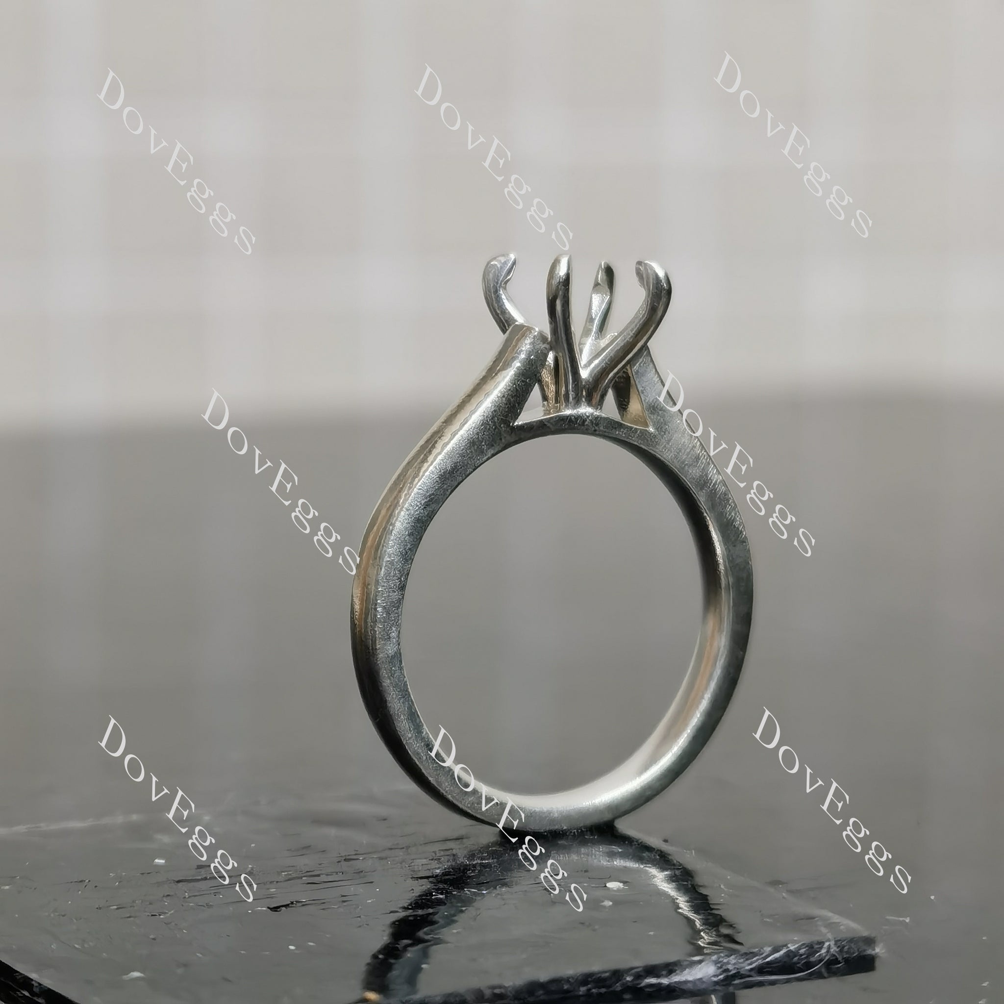 Doveggs solitaire engagement ring semi-mount only(Exclusively to DovEggs Stones)