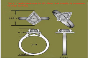 Doveggs pave halo engagement ring semi-mount only(Exclusively to DovEggs Stones)