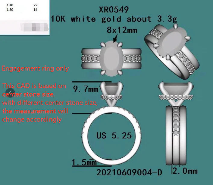 Illumination pave engagement ring semi-mount only(Exclusively to DovEggs Stones)