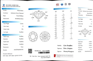 Doveggs 2.512ct Round D Color VS1 Clarity Excellent cut lab diamond stone(certified)