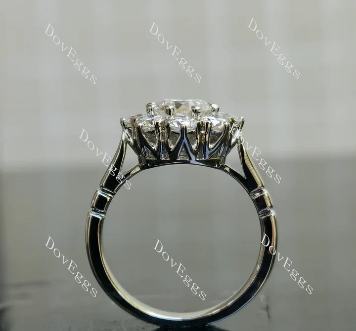 Doveggs halo engagement ring semi-mount only(Exclusively to DovEggs Stones)