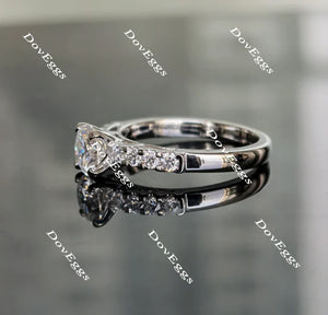 DovEggs eternity pave engagement ring semi-mount only(Exclusively to DovEggs Stones)