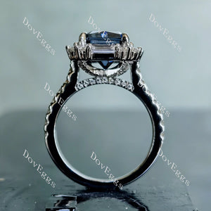 Doveggs halo pave engagement ring semi-mount only(Exclusively to DovEggs Stones)