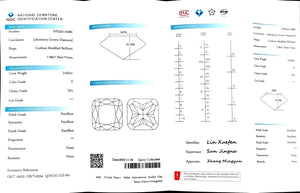 Doveggs 2.632ct cushion E color VS1 Clarity Excellent cut lab diamond stone(certified)