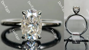 Doveggs hidden halo engagement ring semi-mount only(Exclusively to DovEggs Stones)