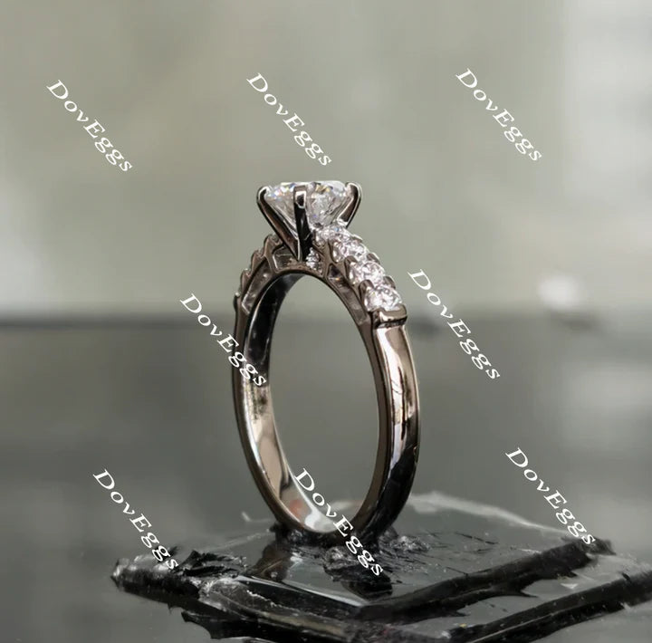 DovEggs eternity pave engagement ring semi-mount only(Exclusively to DovEggs Stones)