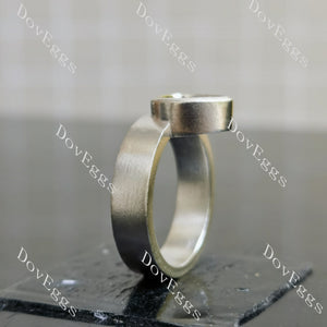 Doveggs bezel solitaire engagement ring semi-mount only(Exclusively to DovEggs Stones)