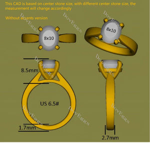 Doveggs art deco engagement ring only semi-mount only(Exclusively to DovEggs Stones)