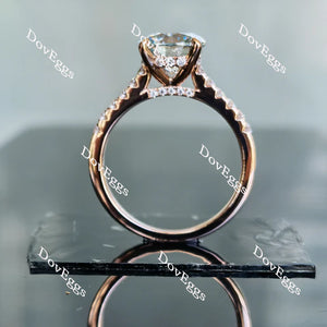 DovEggs half eternity pave engagement ring only semi-mount only(Exclusively to DovEggs Stones)