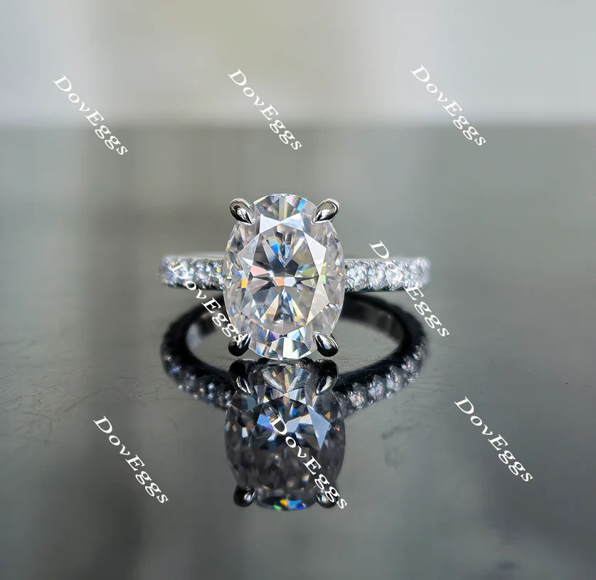 The Christina pave engagement ring only semi-mount only(Exclusively to DovEggs Stones)