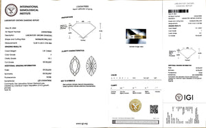 Doveggs 1.81ct Marquise F color VS1 Clarity Excellent cut lab diamond stone(certified)