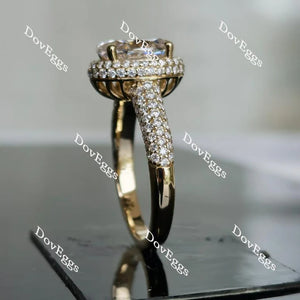 DovEggs pave halo engagement ring semi-mount only(Exclusively to DovEggs Stones)