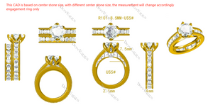 Tin’s Royal Solitaire round full eternity channel set moissanite engagement ring