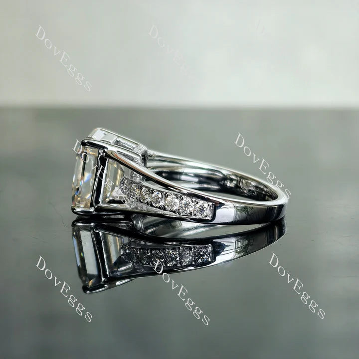 DovEggs half eternity pave engagement ring only semi-mount only(Exclusively to DovEggs Stones)