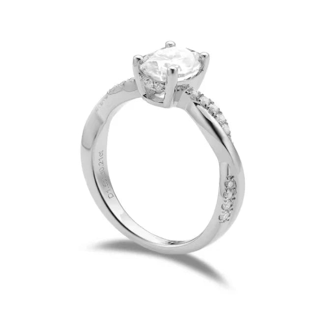 DovEggs curved engagement ring only semi-mount only(Exclusively to DovEggs Stones)