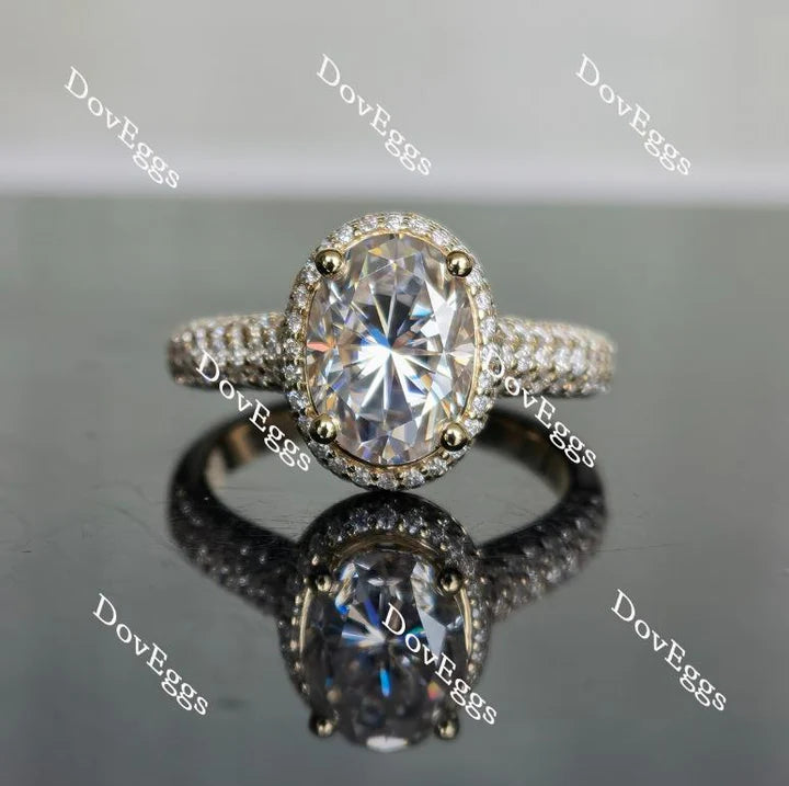 DovEggs pave halo engagement ring semi-mount only(Exclusively to DovEggs Stones)