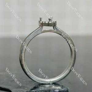 Doveggs art deco engagement ring only semi-mount only(Exclusively to DovEggs Stones)