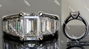 DovEggs channel set engagement ring semi-mount only(Exclusively to DovEggs Stones)