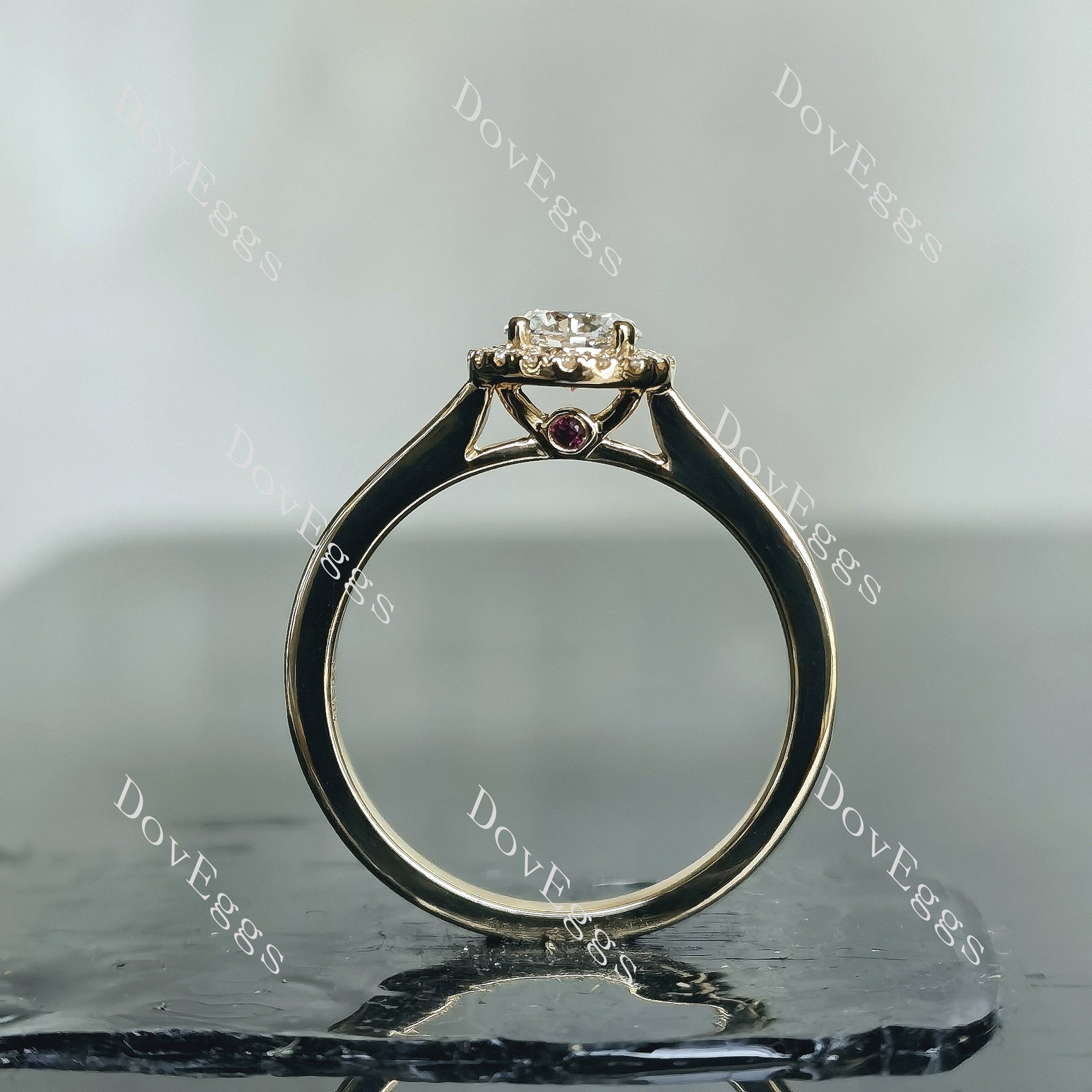 ArcLia Round Halo Pave Lab Grown Diamond Ring