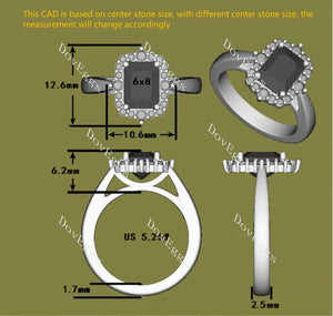 DovEggs halo engagement ring semi-mount only(Exclusively to DovEggs Stones)