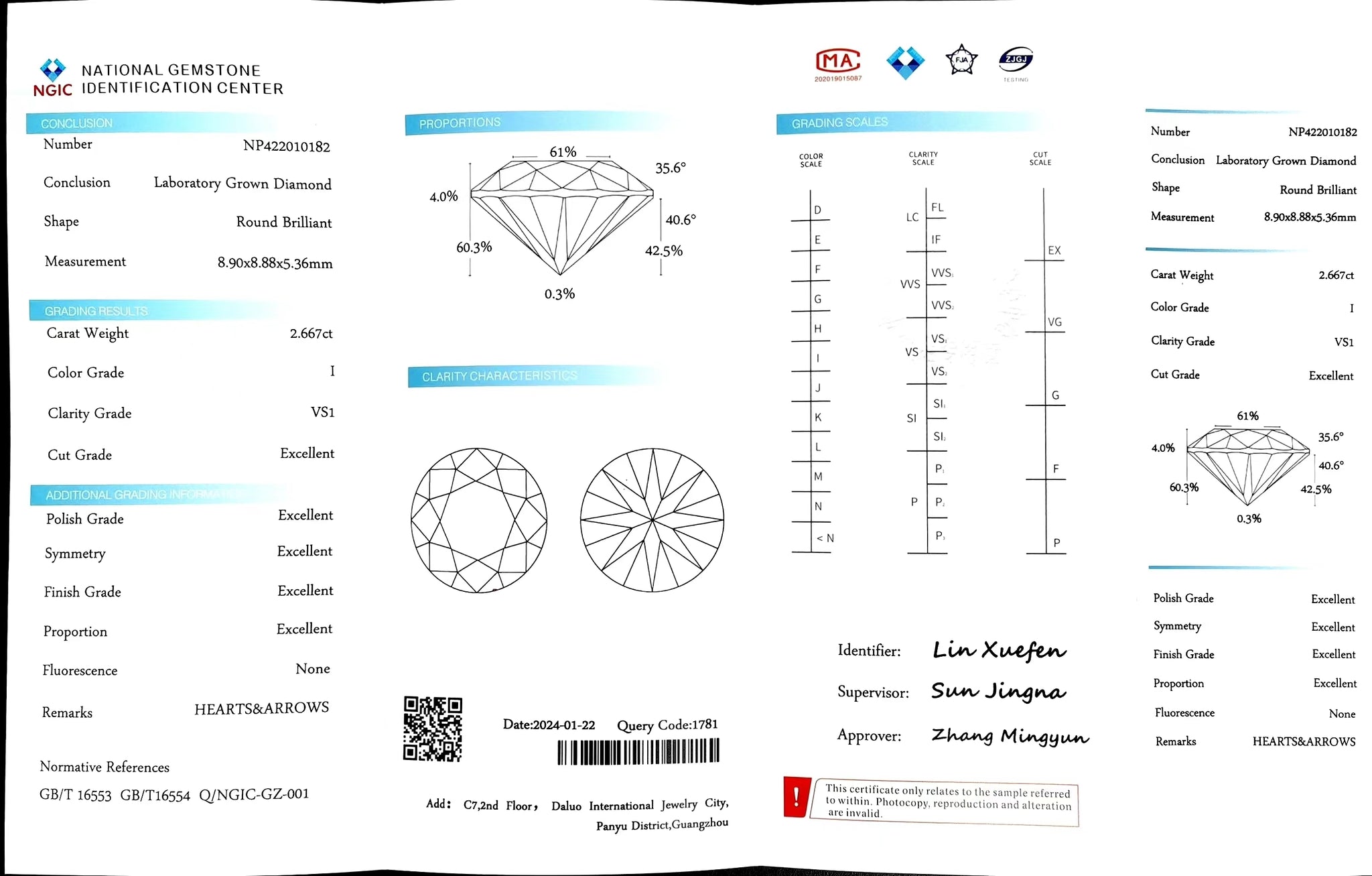 Doveggs 2.667ct round I color VS1 Clarity Excellent cut lab diamond stone(certified)