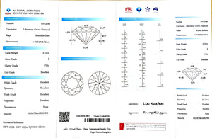 Doveggs 3.121ct round E color VVS1 Clarity Excellent cut lab diamond stone(certified)