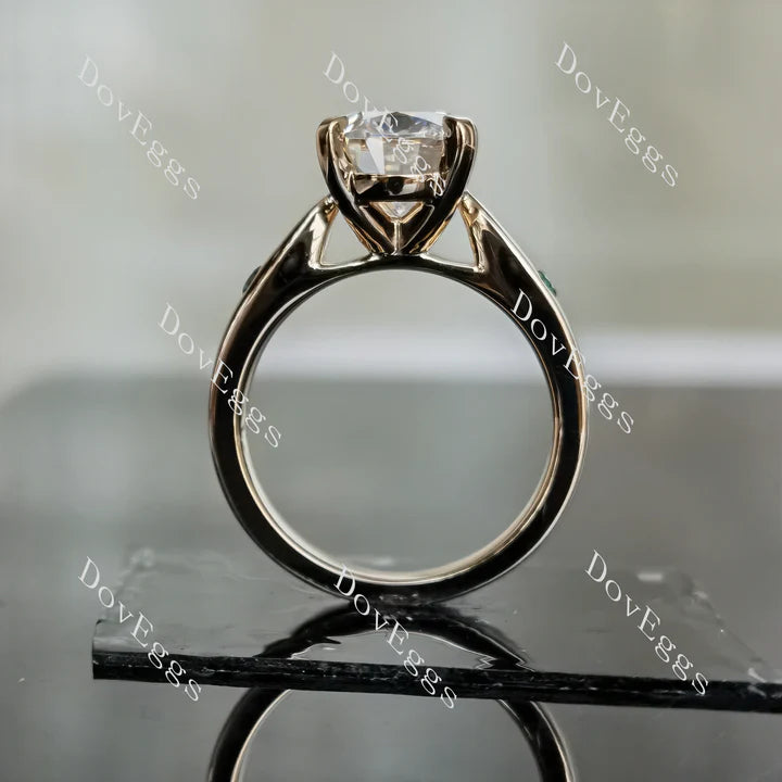 Doveggs art deco engagement ring only semi-mount only(Exclusively to DovEggs Stones)