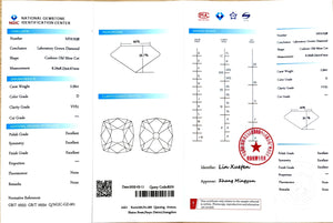 Doveggs 2.56ct Cushion Old Mine Cut D color VVS1 Clarity Excellent cut lab diamond stone(certified)